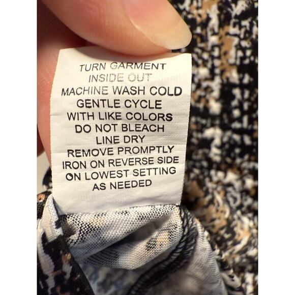 Notations Gold/Black Blouse Short Sleeve Blouse XL - Picture 5 of 5